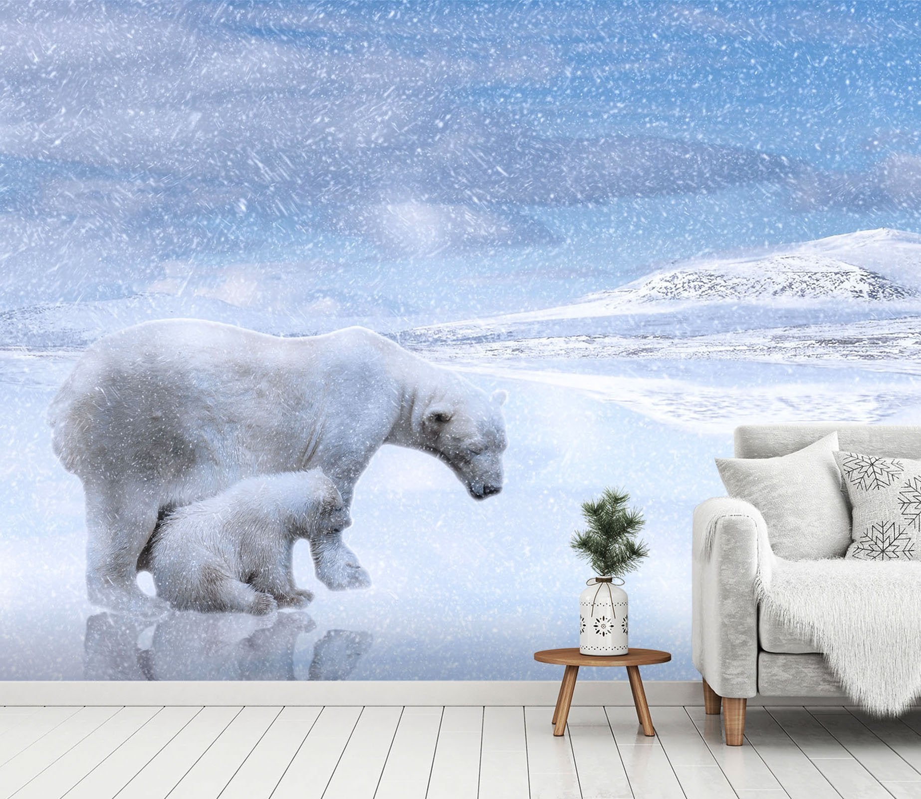 3D Snow Bear 224 Wallpaper AJ Wallpaper 