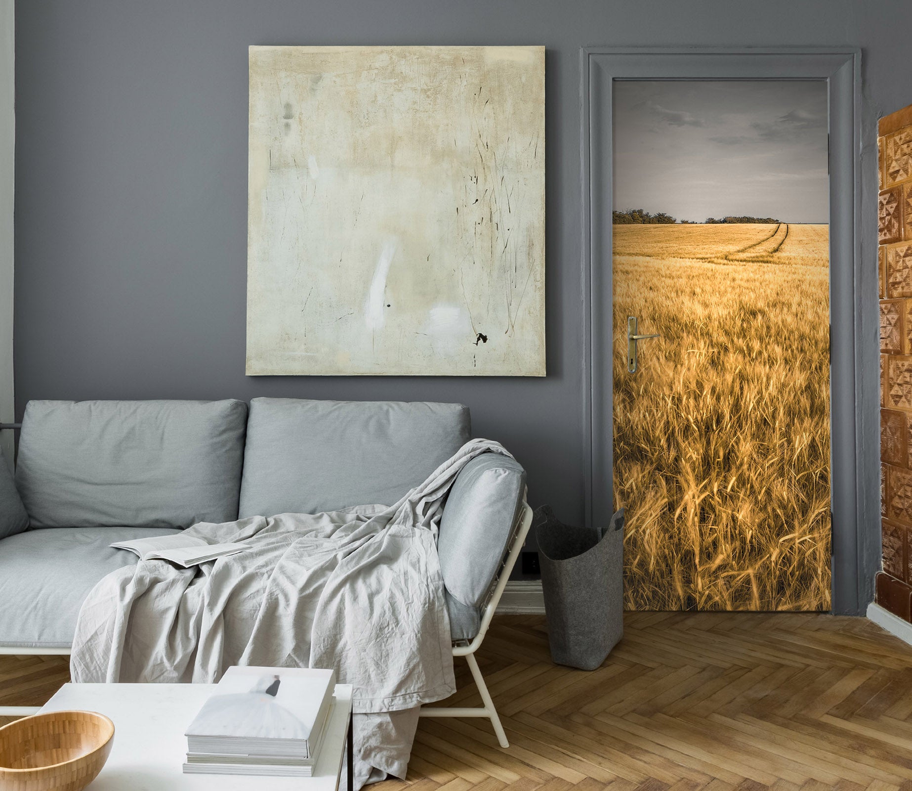 3D Wheat Field 10652 Assaf Frank Door Mural