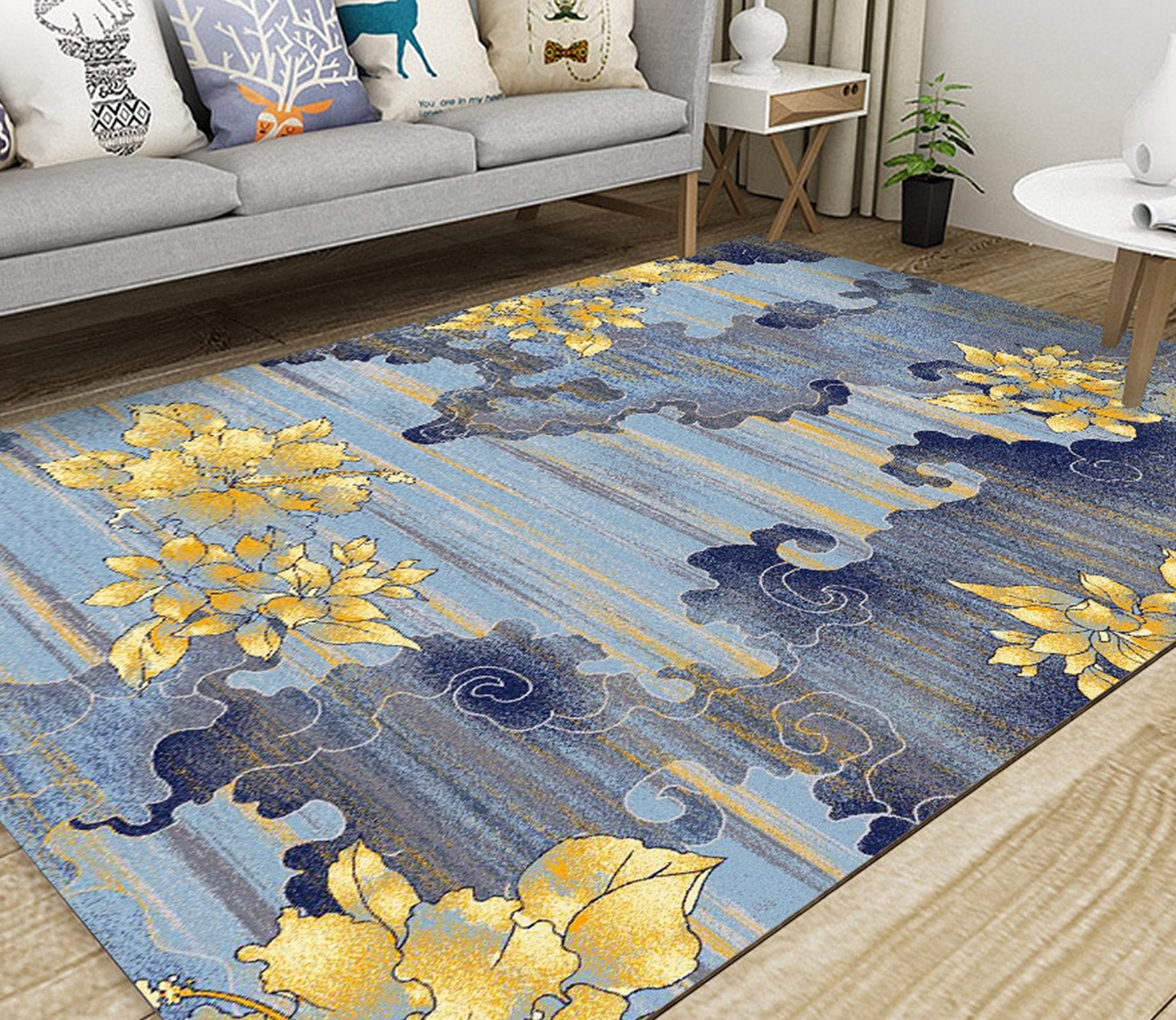 3D Colored Leaves WG231 Non Slip Rug Mat Mat AJ Creativity Home 