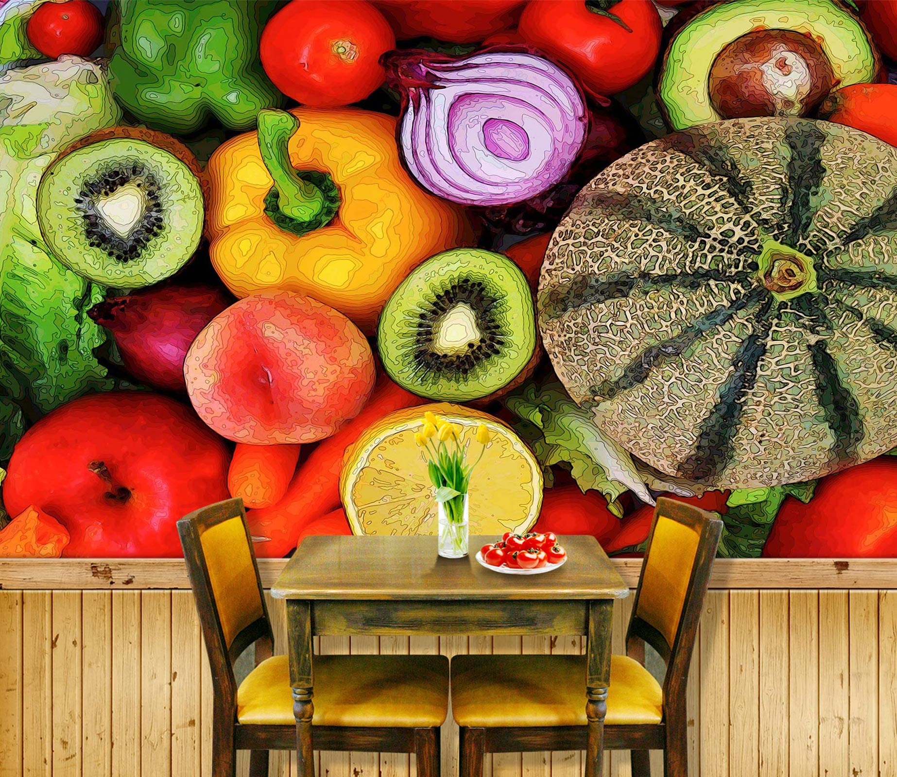 3D Fruit Vegetable 9124 Alius Herb Wall Mural Wall Murals