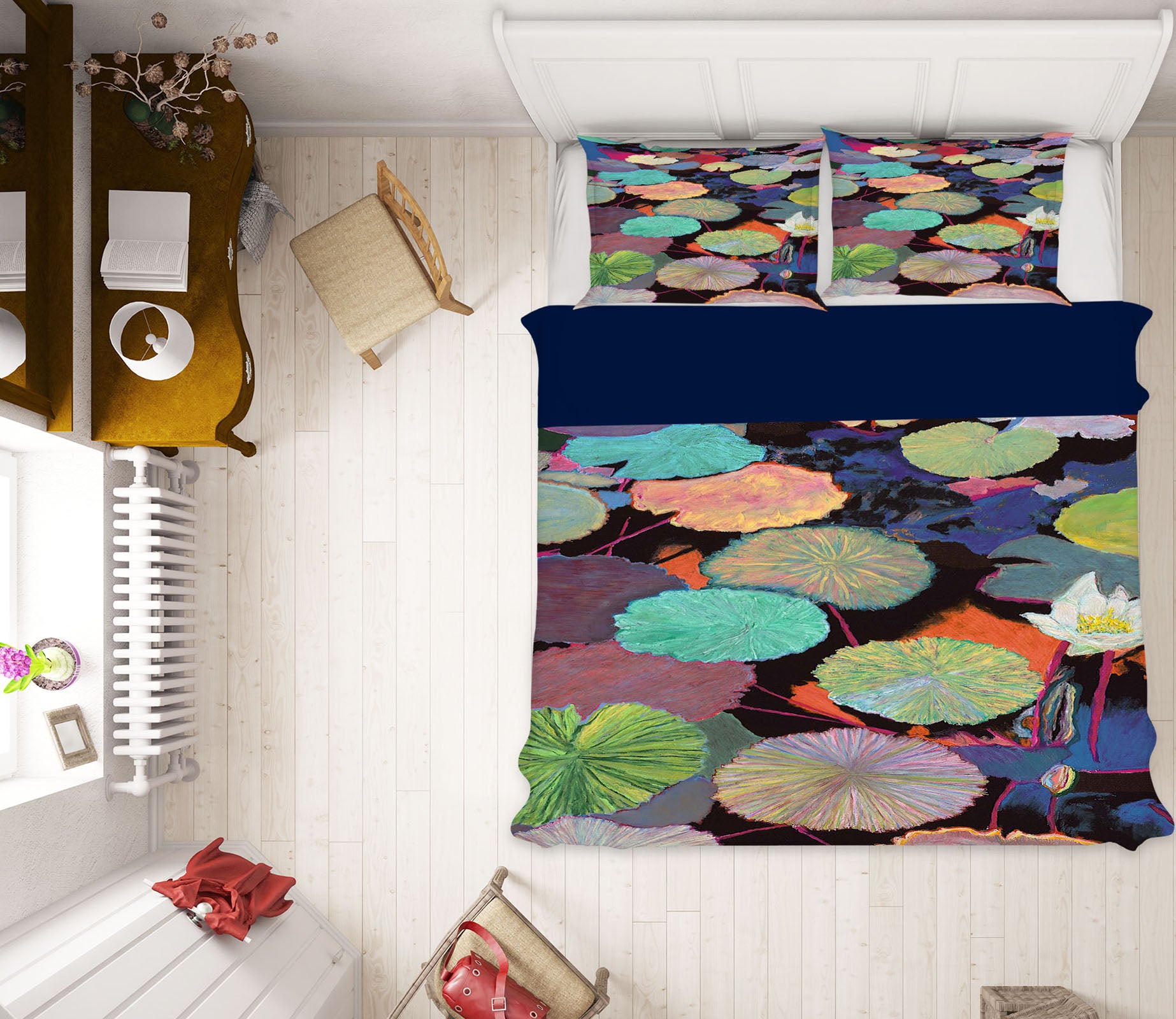 3D Lotus Pond 1166 Allan P. Friedlander Bedding Bed Pillowcases Quilt