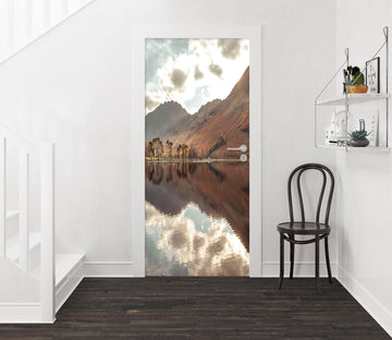 3D Shadow Mountains Rivers 10218 Assaf Frank Door Mural