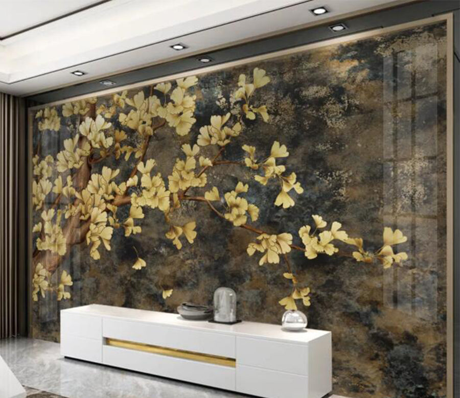 3D White Leaf Tree WC2325 Wall Murals