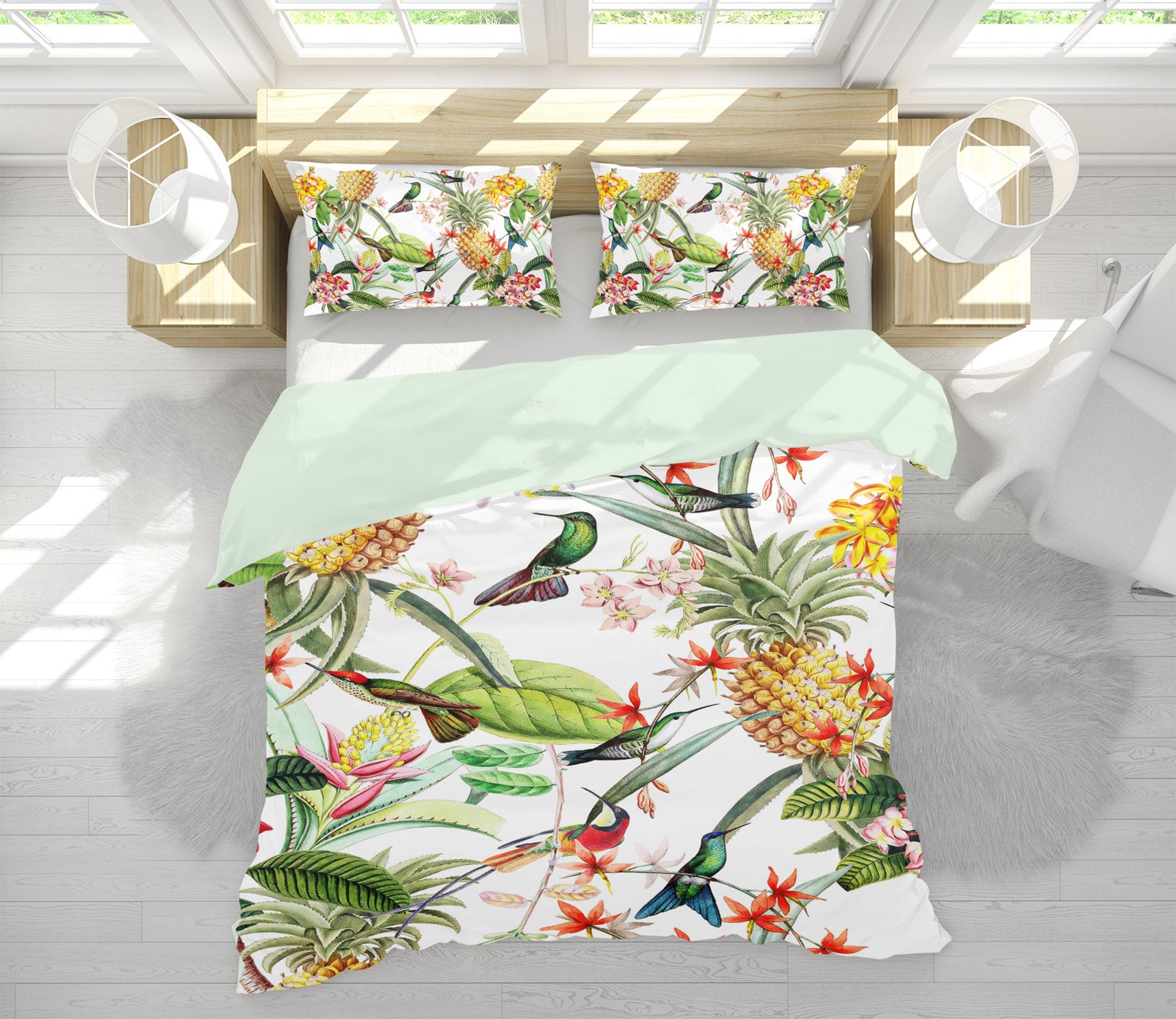 3D Pineapple Magpie 162 Uta Naumann Bedding Bed Pillowcases Quilt