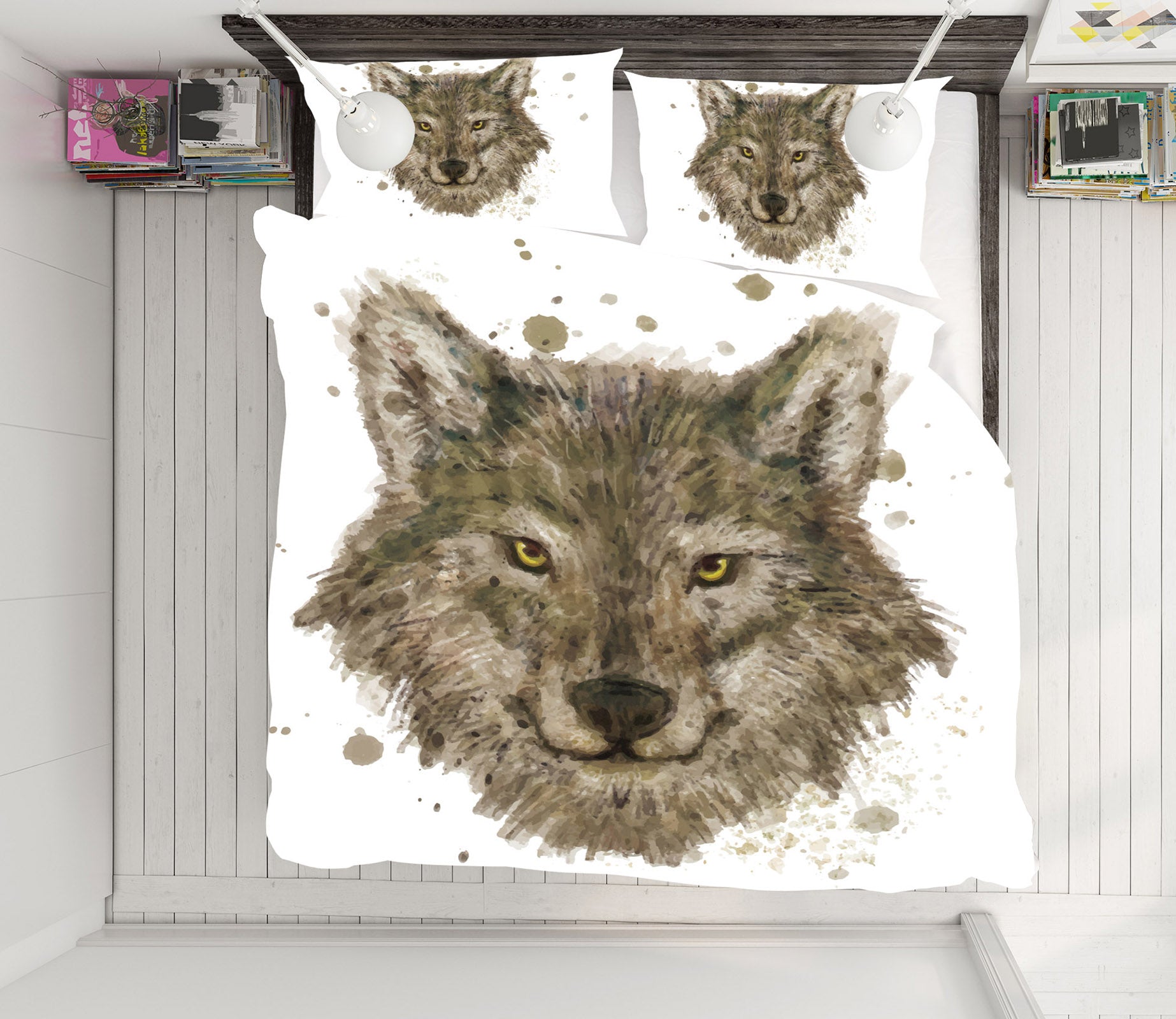 3D Wolf 67016 Bed Pillowcases Quilt