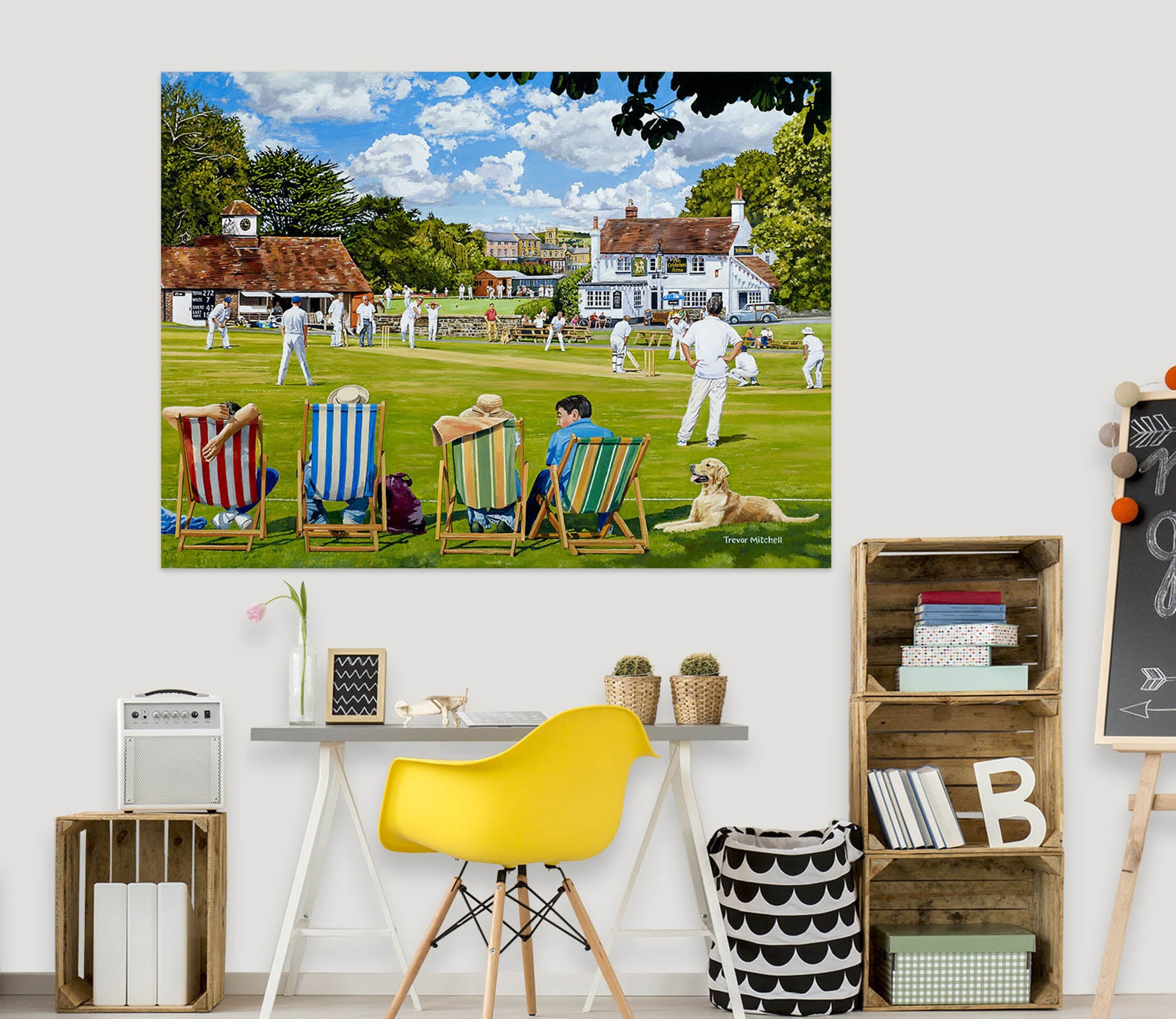 3D Lawn People Play 8935 Trevor Mitchell Wall Sticker