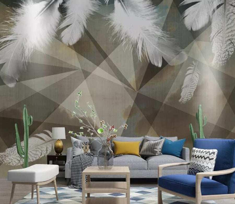 3D Cloud Feather WC1769 Wall Murals