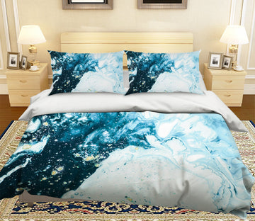 3D Flowing Blue 062 Bed Pillowcases Quilt Wallpaper AJ Wallpaper 