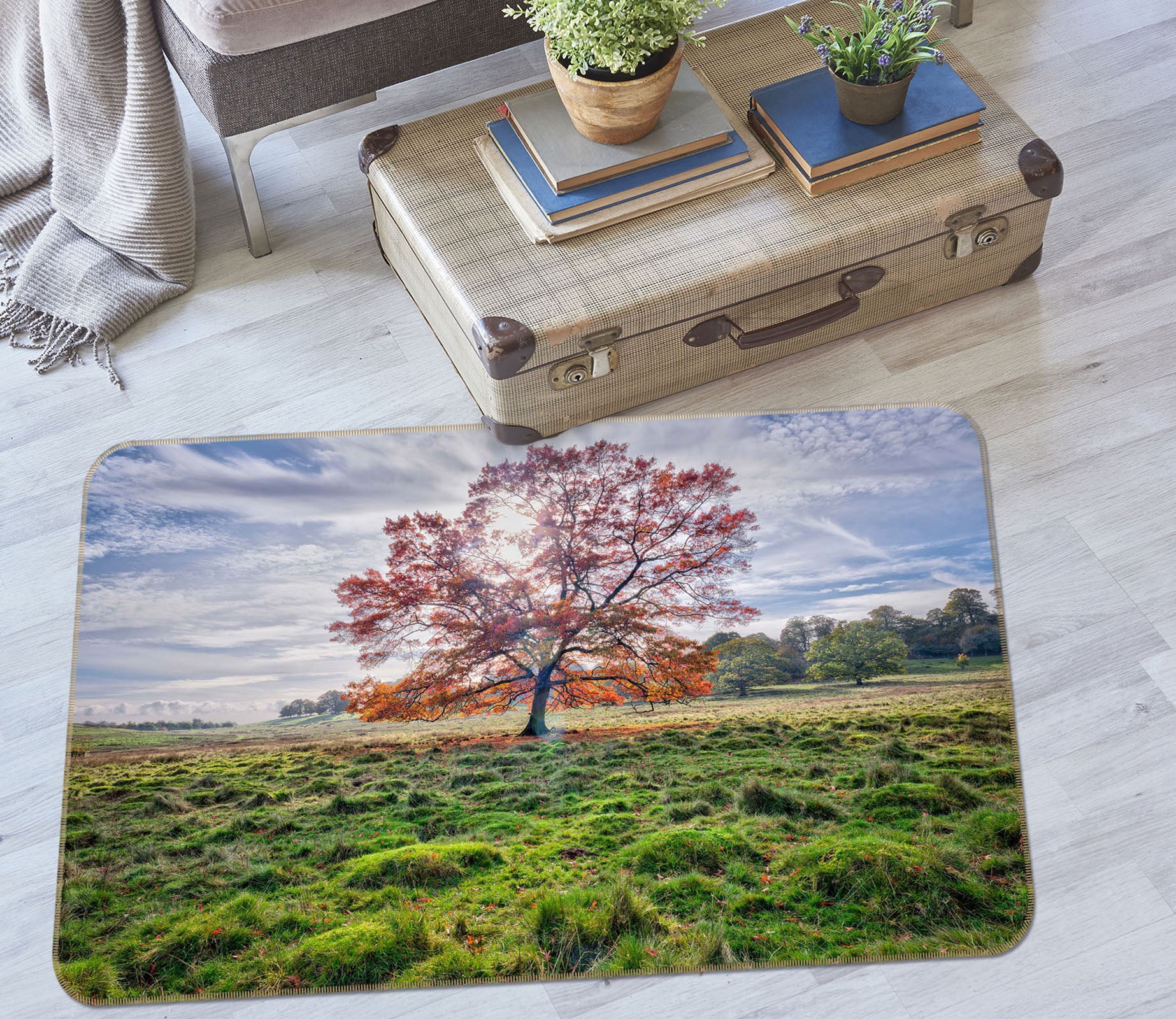 3D Prairie Tree 150 Assaf Frank Rug Non Slip Rug Mat