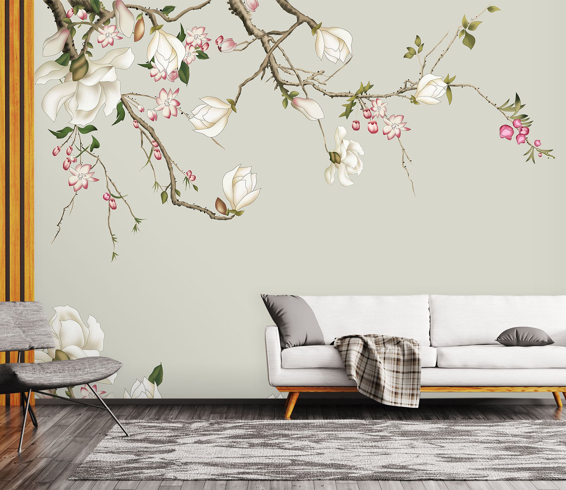 3D Flowers Bloom 2068 Wall Murals