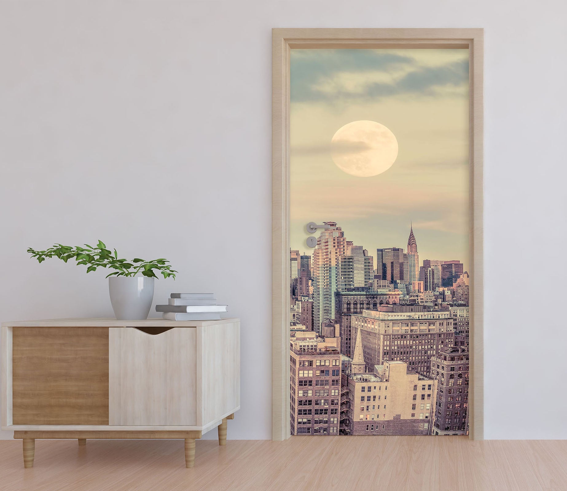 3D Moon City 5038 Assaf Frank Door Mural