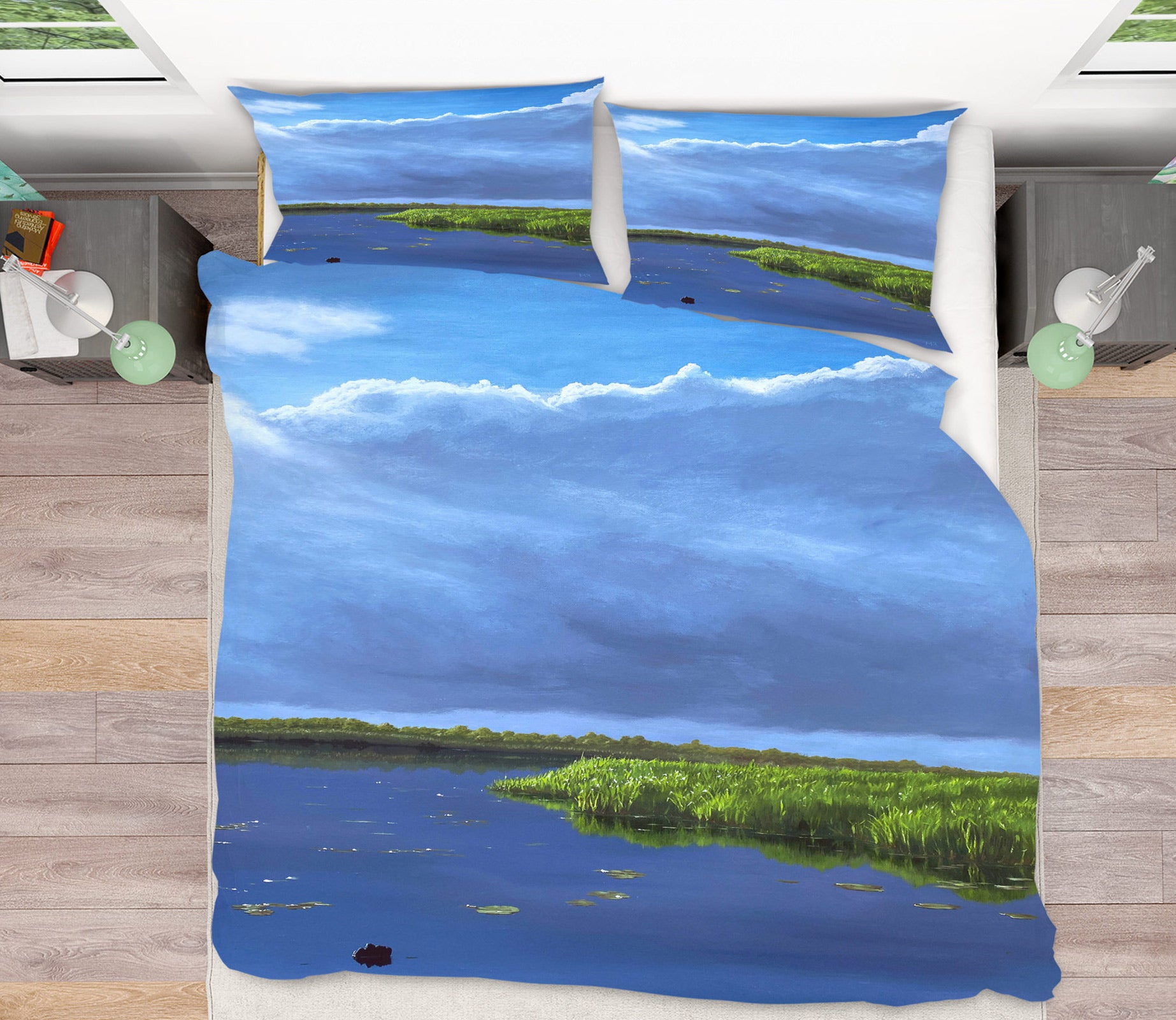 3D Sky Lake Meadow 9789 Marina Zotova Bedding Bed Pillowcases Quilt