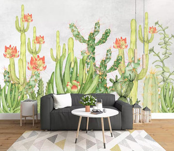 3D Flower Cactus WG61 Wall Murals Wallpaper AJ Wallpaper 2 