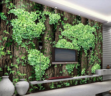 3D Map Leaf WC144 Wall Murals