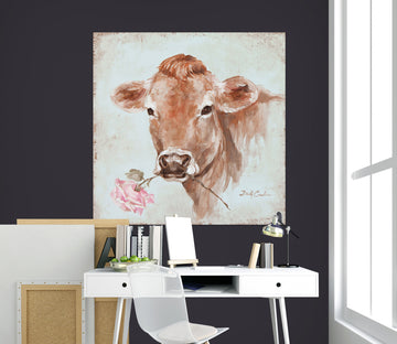 3D Cattle Flower 058 Debi Coules Wall Sticker