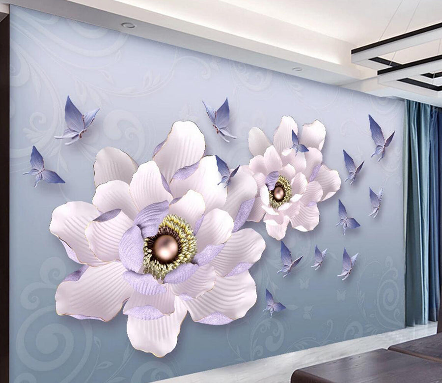 3D Butterfly Flying WC796 Wall Murals