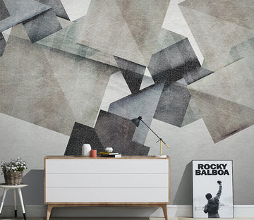 3D Simple Gray WG136 Wall Murals