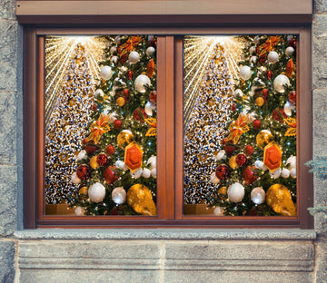  3D Luminous Christmas Lights 0172 Christmas Window Film Print  Sticker Cling Stained Glass Xmas AJ WALLPAPER US Lv (Vinyl (No Glue &  Removable), 219x312cm【87x123】) : Tools & Home Improvement