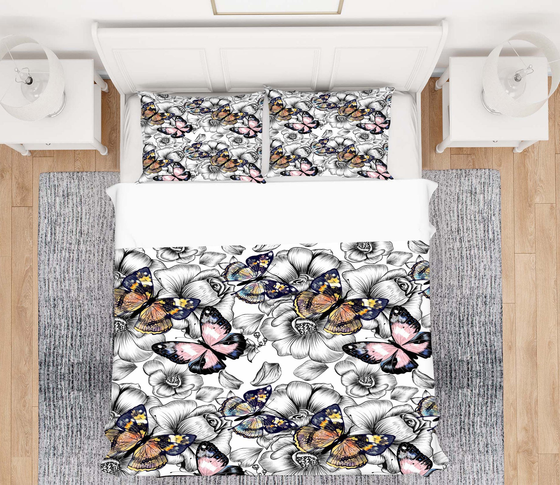 3D Butterfly Pattern 67175 Bed Pillowcases Quilt