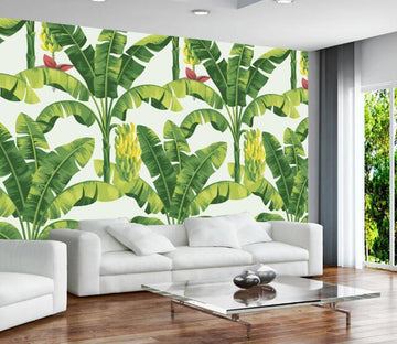 3D Green Plantain 366 Wall Murals