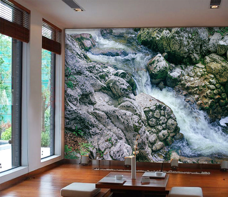 3D Valley Stream 1027 Wall Murals