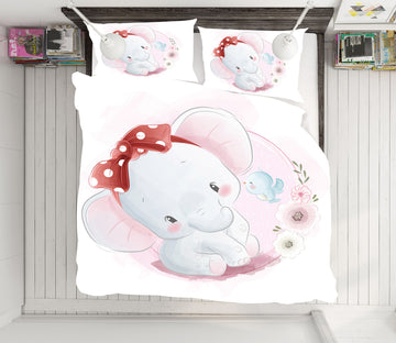 3D Elephant 67005 Bed Pillowcases Quilt