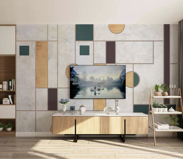 3D Rounded Square WC2597 Wall Murals