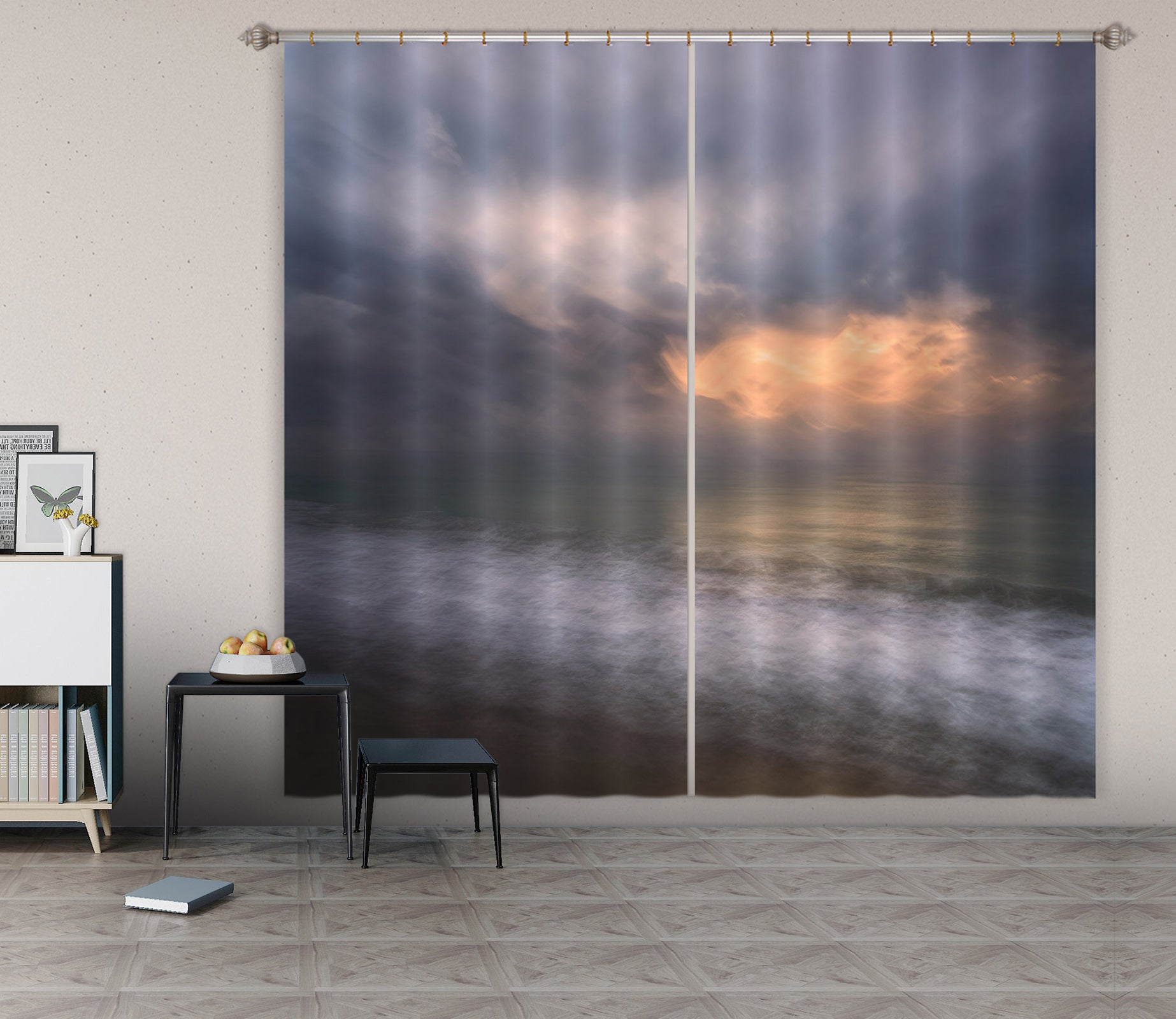 3D Sea Storm 125 Marco Carmassi Curtain Curtains Drapes