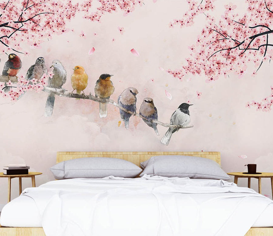 3D Cherry Blossoms WC506 Wall Murals