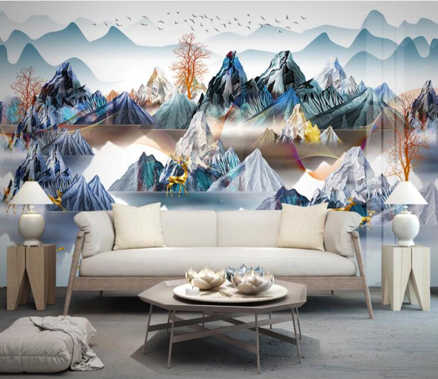 3D Goldfish River WC2227 Wall Murals