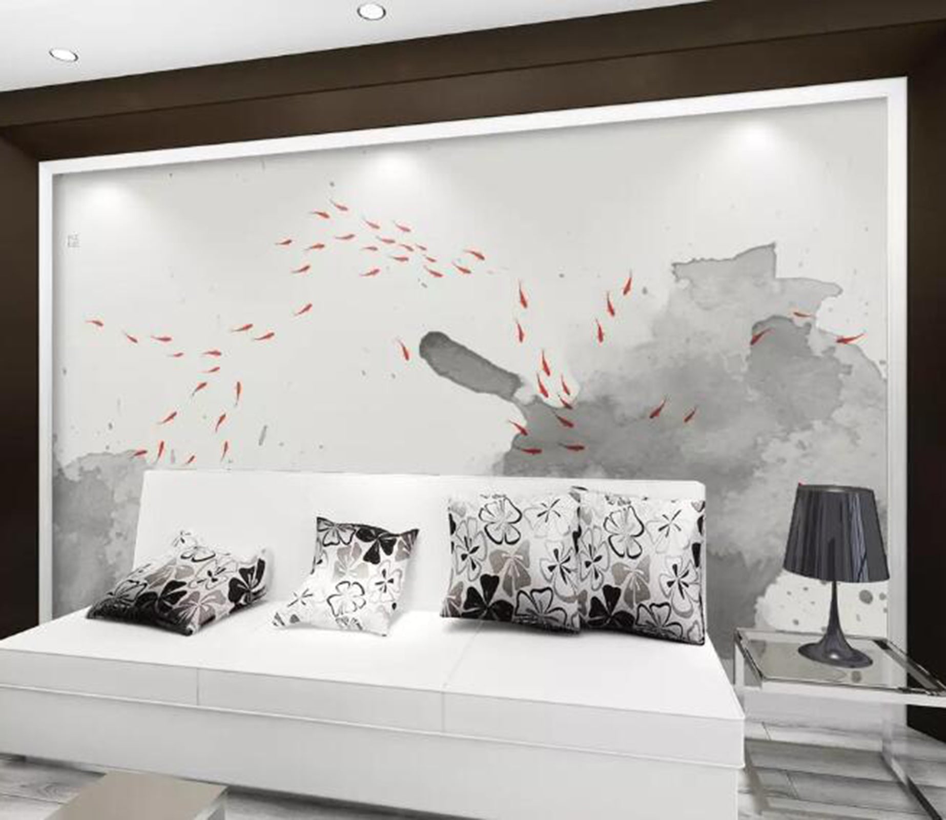 3D Goldfish Pond WG05 Wall Murals Wallpaper AJ Wallpaper 2 