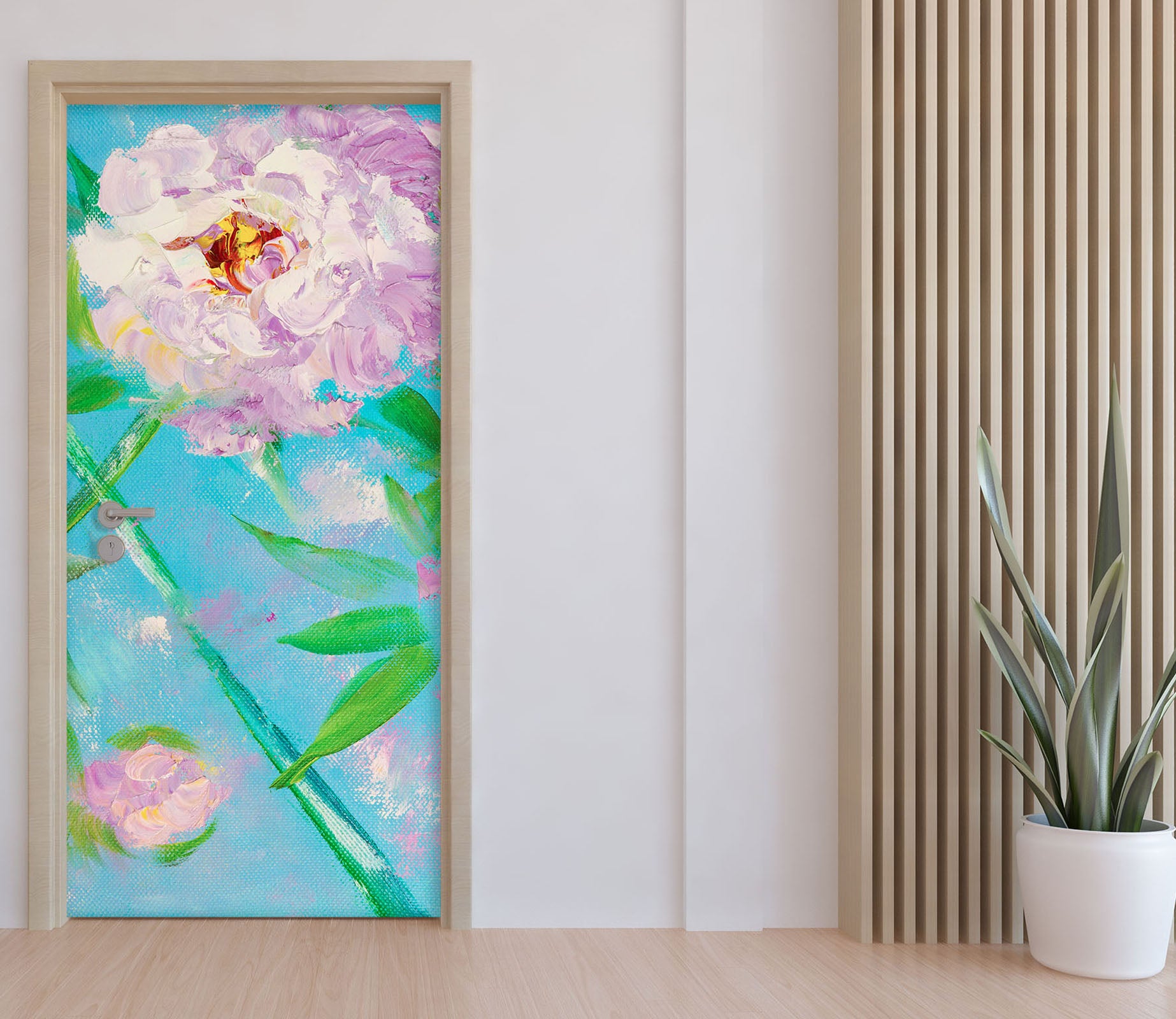 3D Pink Peony 3237 Skromova Marina Door Mural