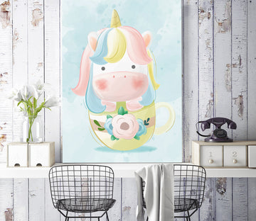 3D Cartoon Cup Cow 57157 Wall Murals