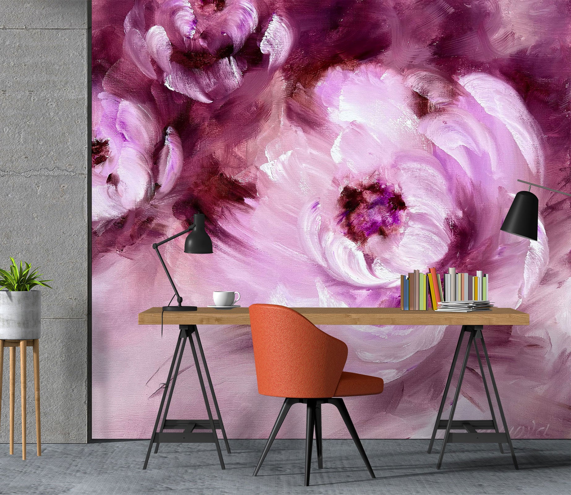 3D Pink Flower 123 Skromova Marina Wall Mural Wall Murals