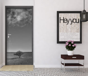 3D Grey Sky Lawn Tree 119132 Marco Carmassi Door Mural