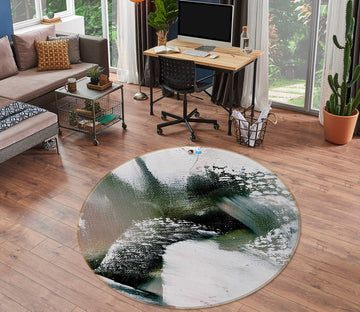 3D Abstract Painting 903 Skromova Marina Rug Round Non Slip Rug Mat