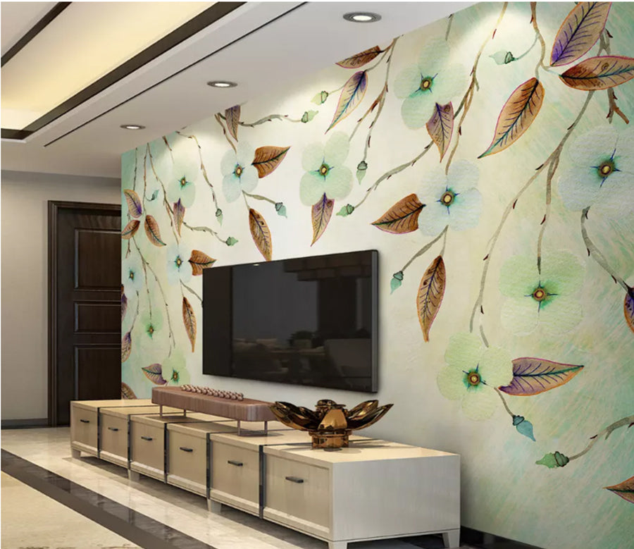 3D Dead Leaves 2053 Wall Murals