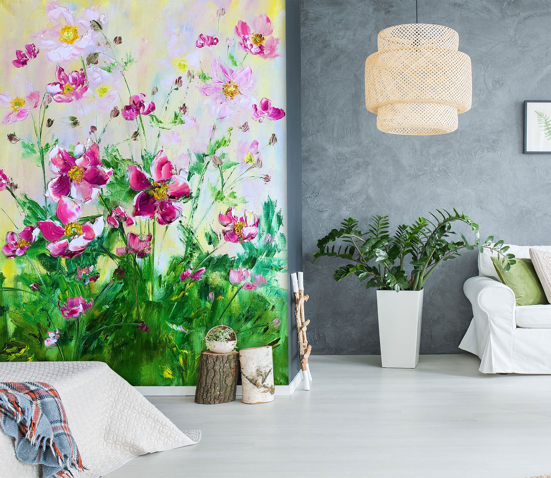 3D Pink Garden 175 Skromova Marina Wall Mural Wall Murals