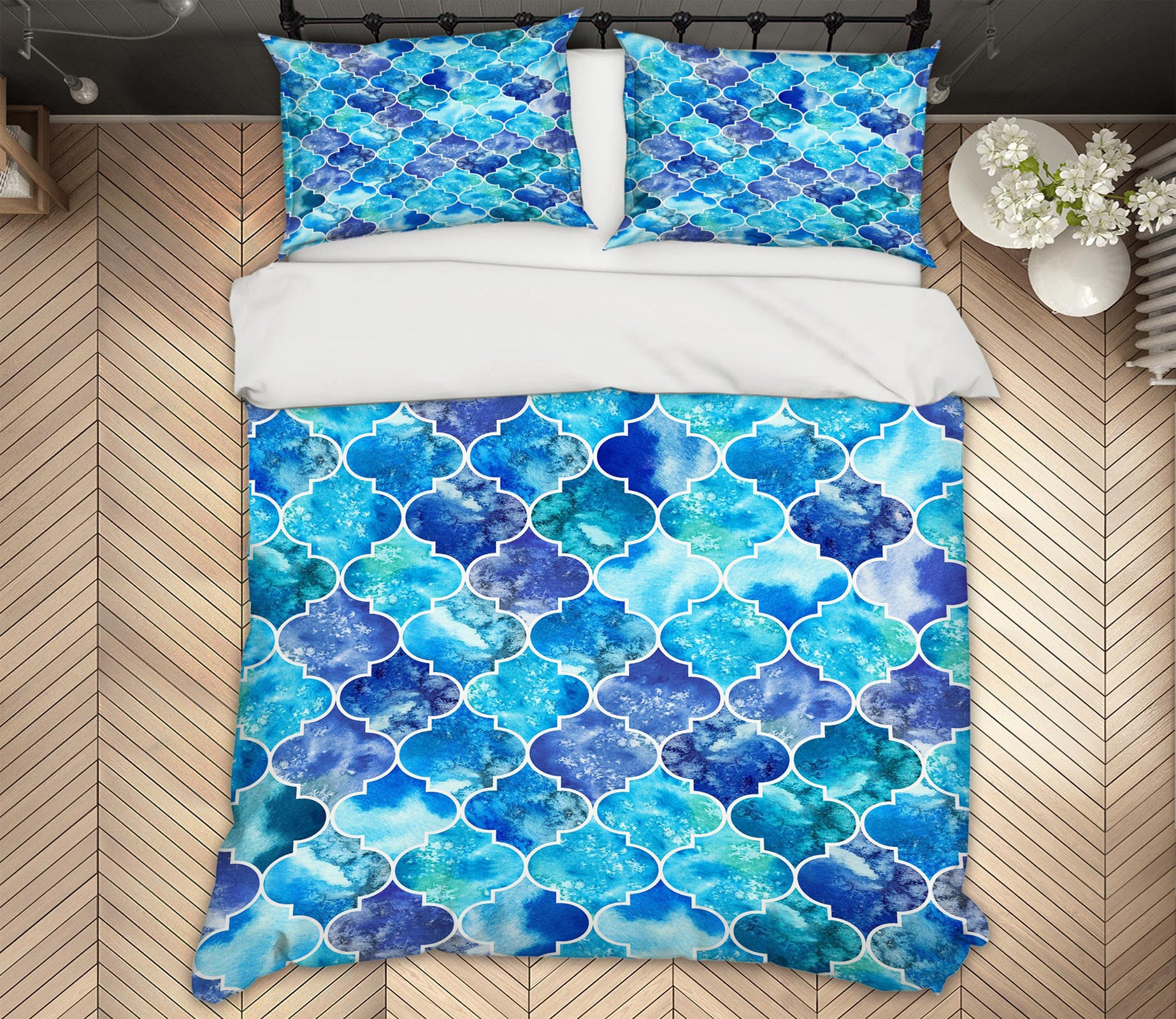 3D Blue Pattern 72024 Bed Pillowcases Quilt
