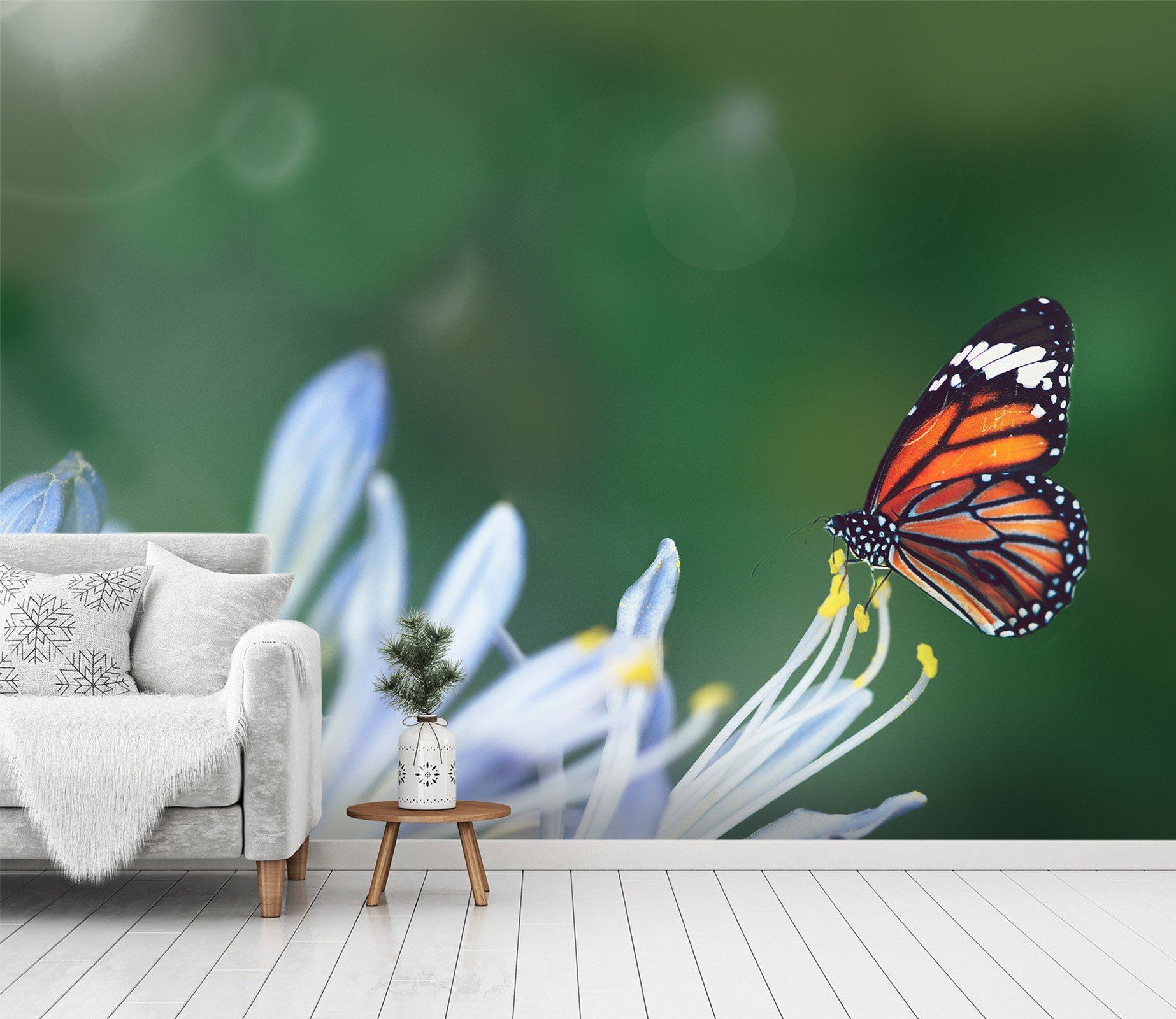 3D Butterfly Flower 659 Wallpaper AJ Wallpaper 