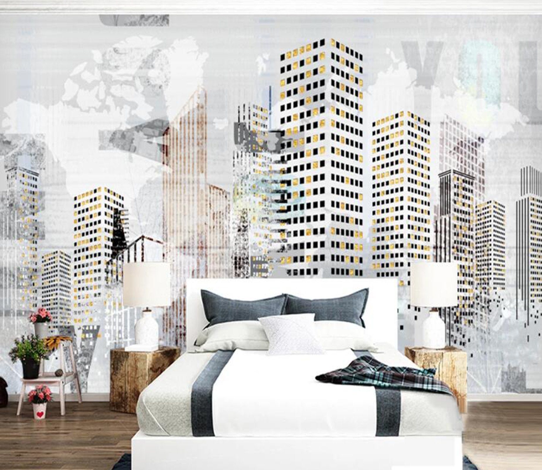 3D Abstract City WC78 Wall Murals Wallpaper AJ Wallpaper 2 