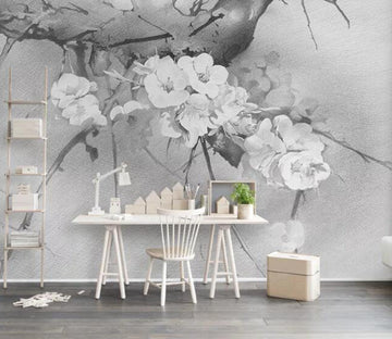 3D White Flowers WG21 Wall Murals Wallpaper AJ Wallpaper 2 