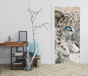 3D Grey Tiger 3215 Skromova Marina Door Mural