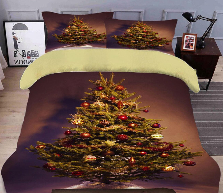 3D Tree 31233 Christmas Quilt Duvet Cover Xmas Bed Pillowcases