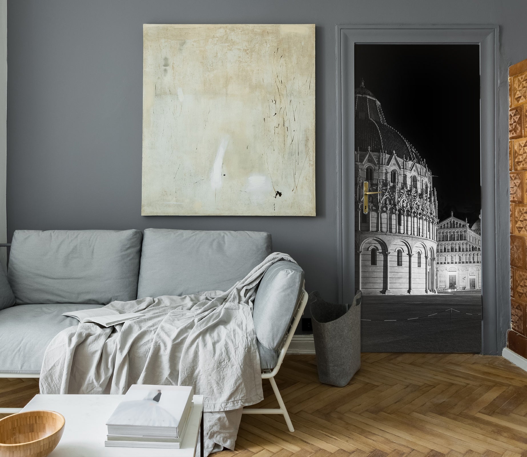 3D Grey Building 121226 Marco Carmassi Door Mural