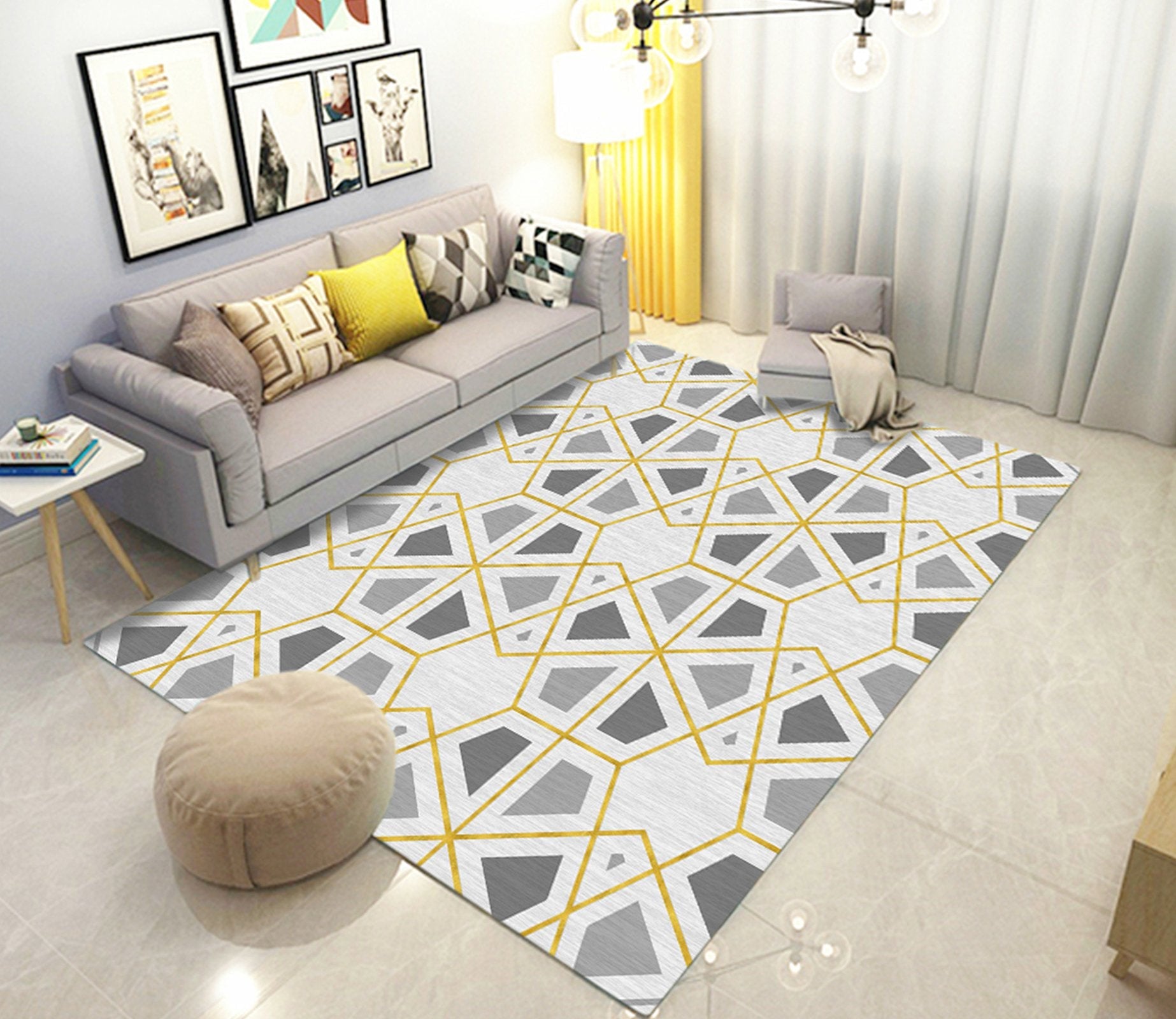 3D Color Pattern WG265 Non Slip Rug Mat Mat AJ Creativity Home 