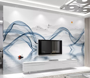 3D Red Boat WC1045 Wall Murals