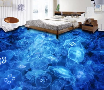 3D Sea Jellyfish 462 Floor Mural  Wallpaper Murals Rug & Mat Print Epoxy waterproof bath floor