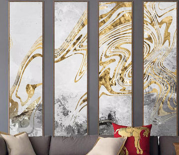 3D Golden Pattern WC1158 Wall Murals