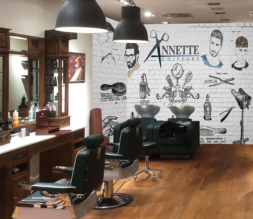 3D Haircut Sign 1474 Barber Shop Wall Murals